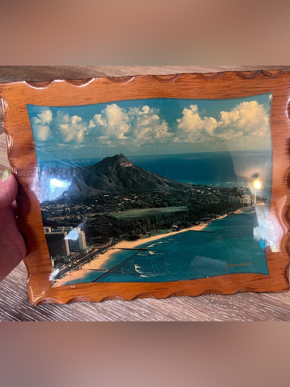Vintage Waikiki Diamond Head Wall Decor